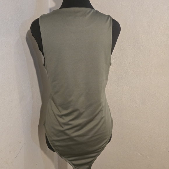 Olive Green Women's Bodysuit By And Now This Size L - Picture 3 of 6